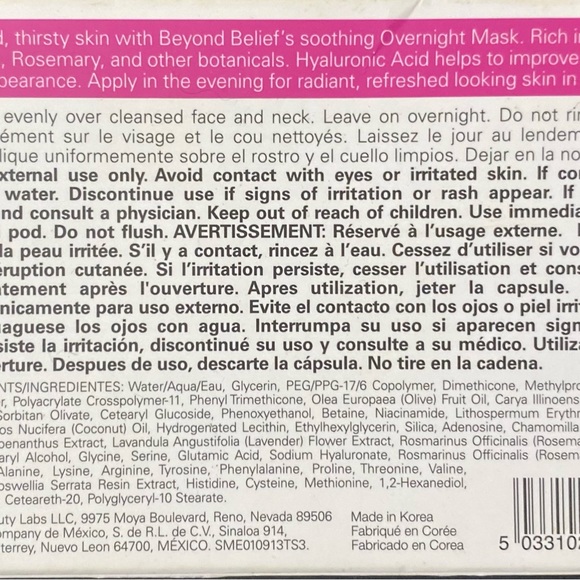 Beyond Belief Botanical Overnight Face Mask Duo NEW - Picture 2 of 2